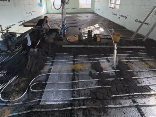 Underfloor Heating Screed laid by JAM Floor Screeding